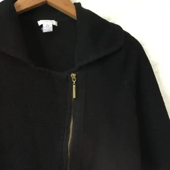 Chico's Black Gold Zip Up Jacket - Picture 4 of 13